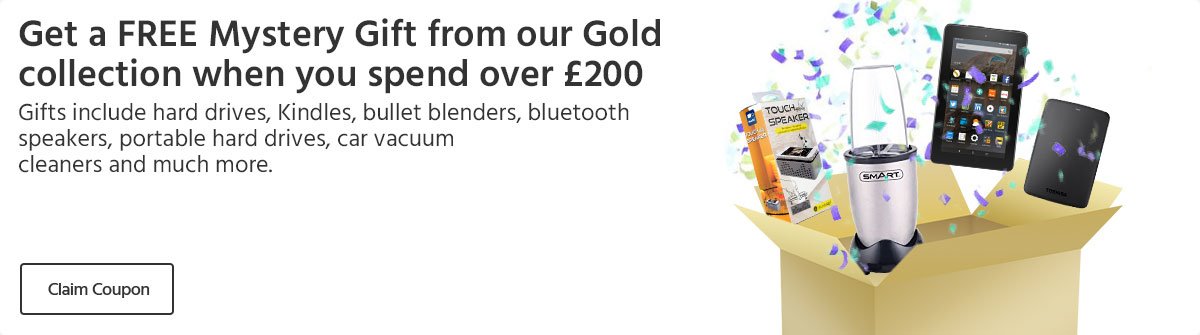 Get a Mystery FREE Gift from our Gold collection when you spend over £200
